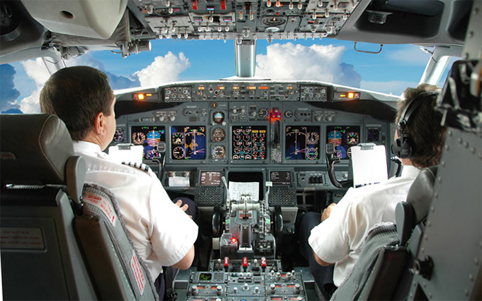 photo of a modern flightdeck