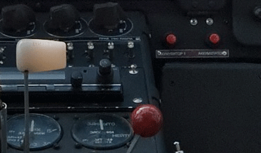 animated image of a redlight flashihng in a cockpit